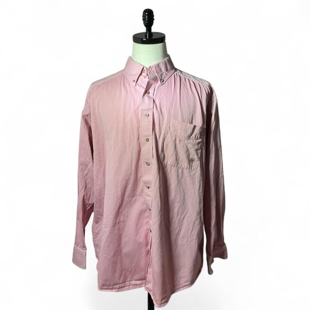 Ariat Menswear Long Sleeve Button‎ Down Shirt - Casual Work Pink